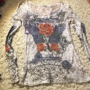 Guess Long Sleeve fitted T